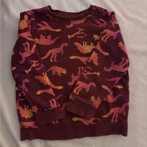 2 sets - Kids Dinosaur Crewneck Sweatshirt and Joggers set - Burgundy size 5